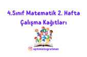 4. Sınıf Matematik 2. Hafta Çalışma Kağıdı