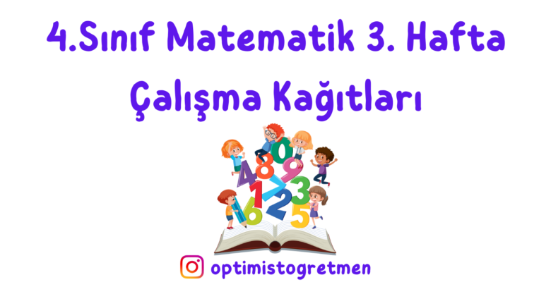 4. Sınıf Matematik 3. Hafta Çalışma Kağıdı