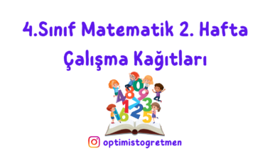 4. Sınıf Matematik 2. Hafta Çalışma Kağıdı
