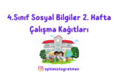 4. Sınıf Sosyal Bilgiler 2. Hafta Çalışma Kağıdı