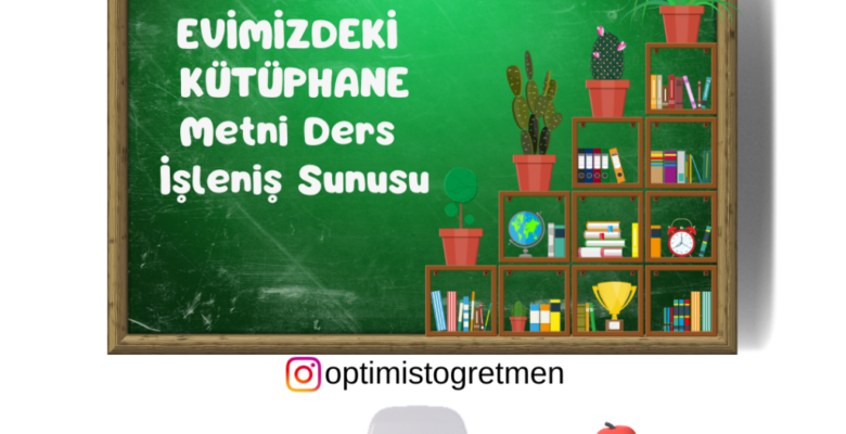 4. Sınıf Türkçe – Evimizdeki Kütüphane Metni Ders İşleniş Sunusu