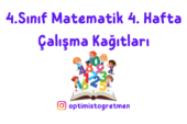 4. Sınıf Matematik 4. Hafta Çalışma Kağıdı