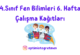 4. Sınıf Fen Bilimleri 6. Hafta Çalışma Kağıdı