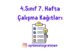 4. Sınıf 7. Hafta Çalışma Kağıtları